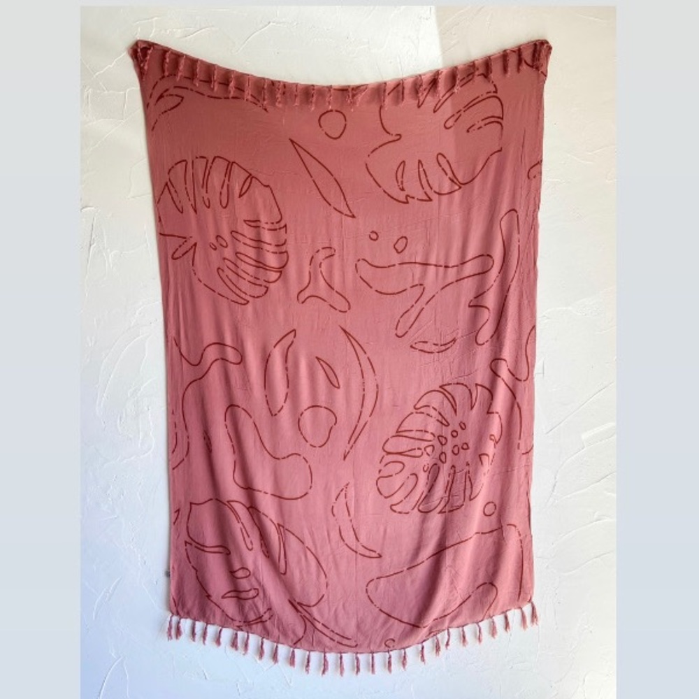 {boutique} monstera plant boho tapestry blanket